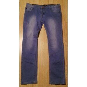 Bonger Mens 38x32 Buttonfly Straight Leg‎ Denim Jeans